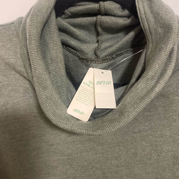 NWT Aerie Forest Green Cowl Neck Sweater - Picture 4 of 5